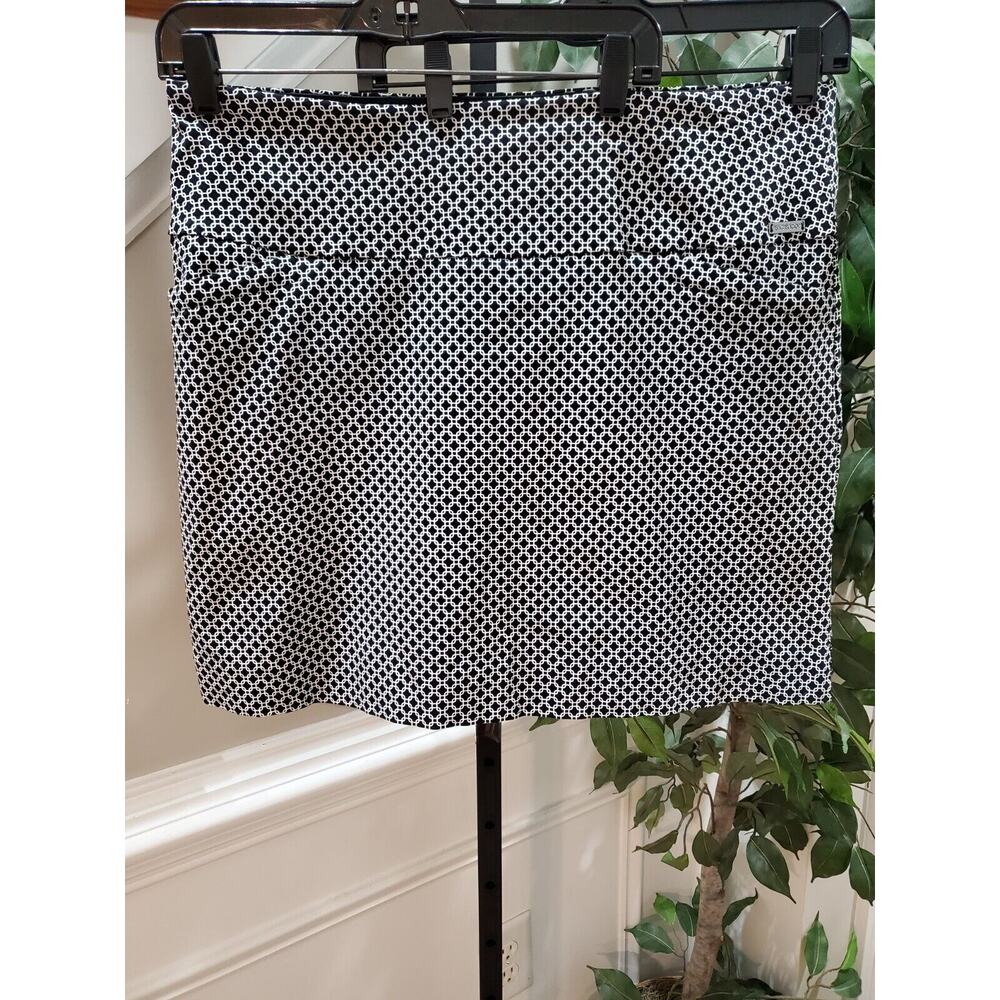 S.C. &Co. Women's Black & White‎ Rayon Comfort Straight Mini Skirt Size 2X-Large